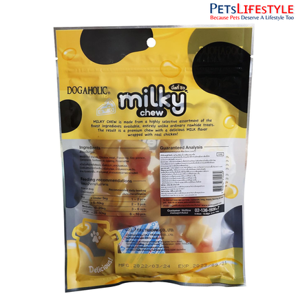Dogaholic Milky Chew Cheese & Chicken Bone - 10 Pcs - 150 g