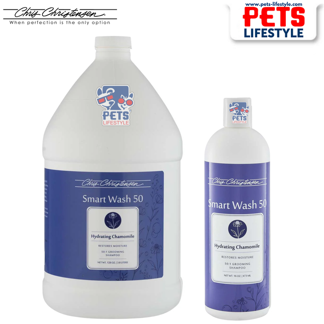Chris Christensen SmartWash 50 Professional Concentrated Shampoo for Dogs & Cats (50:1 Formula)