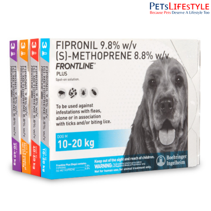 Frontline Plus Spot-On for Dogs – Advanced Flea & Tick Protection (Fipronil + (S)-Methoprene)
