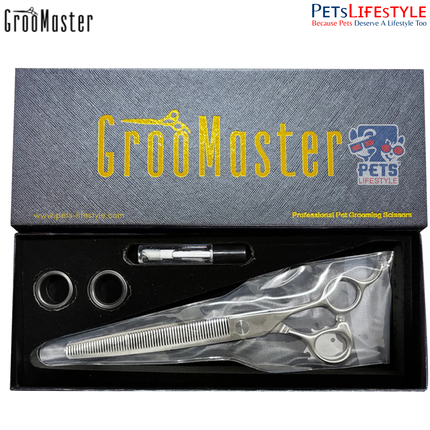 GrooMaster 8” Thinning Shears – Seamless Blending & Texture Control Grooming Scissors