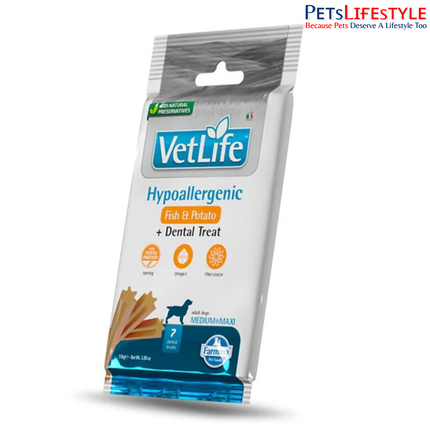 Vet Life Dog Dental Treat Hypoallergenic Adult Medium maxi 100g