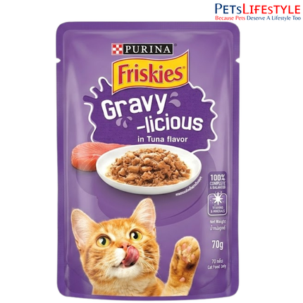 Purina Friskies Gravy-licious Tuna Flavor Wet Cat Food 70g