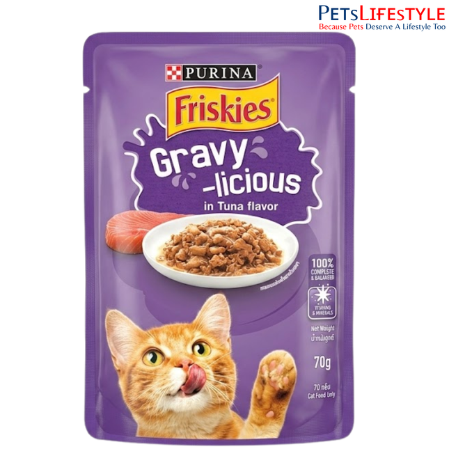 Purina Friskies Gravy-licious Tuna Flavor Wet Cat Food 70g