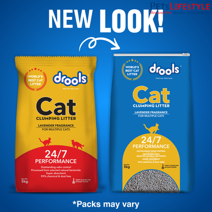 Drools Clumping Lavender Fragrance Cat Litter for Multiple Cats 5 Kg