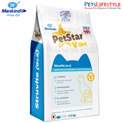 Mankind's PetStar V Diet Struvite (S&O) Urinary Care Dry Cat Food