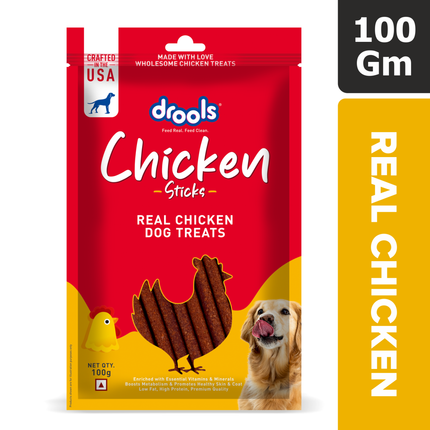 Drools Real Chicken Flavor Dog Treats Sticks 100g