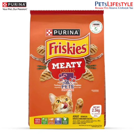Friskies Meaty Grills Adult Dry Cat Food  | Complete & Balanced Nutrition