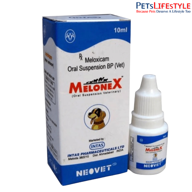 Intas Melonex Oral Suspension for Dogs & Cats – Precise Pain & Inflammation Relief for Pets