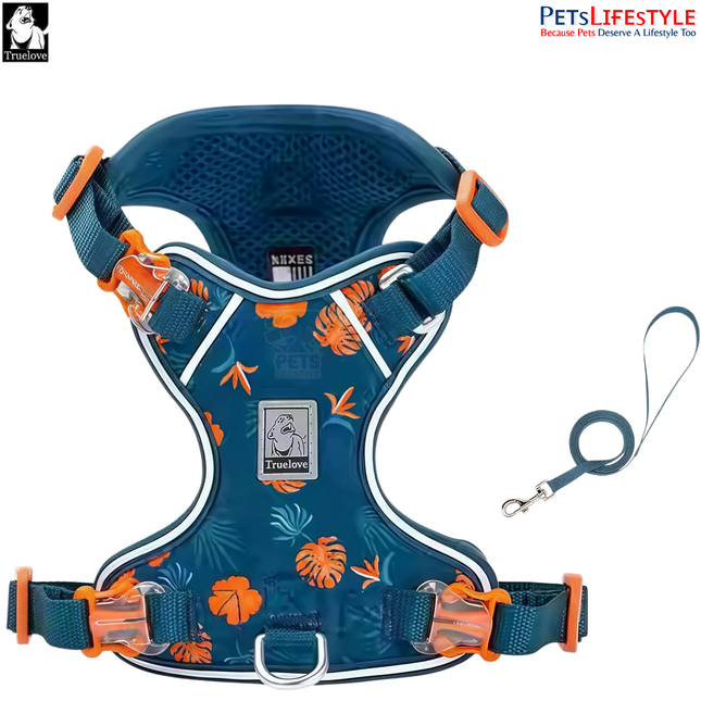 Truelove Ultra Light Small Dog Harness & Leash Set – BLUE CORAL