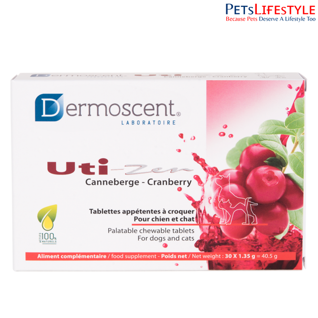 Dermoscent Uti-Zen Urinary Tract Health Supplement for Dogs & Cats (30 Tablets)
