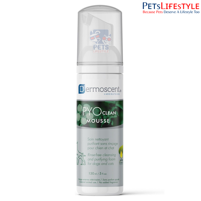 Dermoscent PYOclean Mousse Rinse-Free Purifying Foam for Dogs & Cats (150 ml)