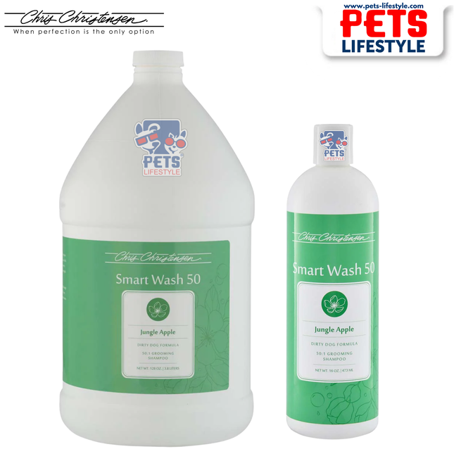 Chris Christensen SmartWash 50 Professional Concentrated Shampoo for Dogs & Cats (50:1 Formula)