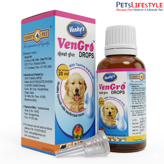 VENGRO Multivitamin Drops 20 ml for Puppies & Small Dogs