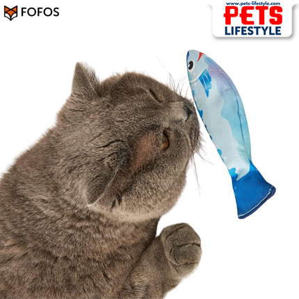 FOFOS Sardine Catnip Toy 3-Pack Fully Catnip-Filled, Multi-Texture Interactive Fish Toys