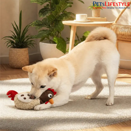 FOFOS Tough Dog Toy Rooster – Animal-Shaped Dog Toy for Playtime & Enrichment