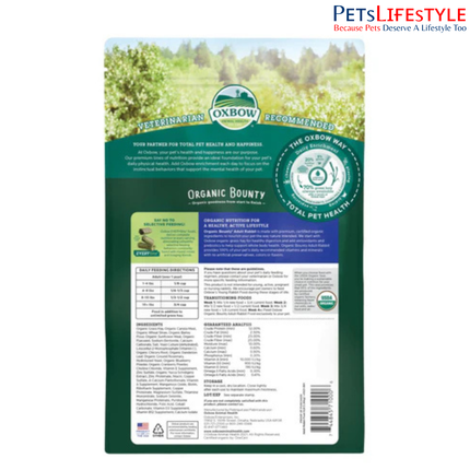 Oxbow Organic Bounty Adult Rabbit Food 1.36kg – Organic Complete & Balanced Rabbit Diet