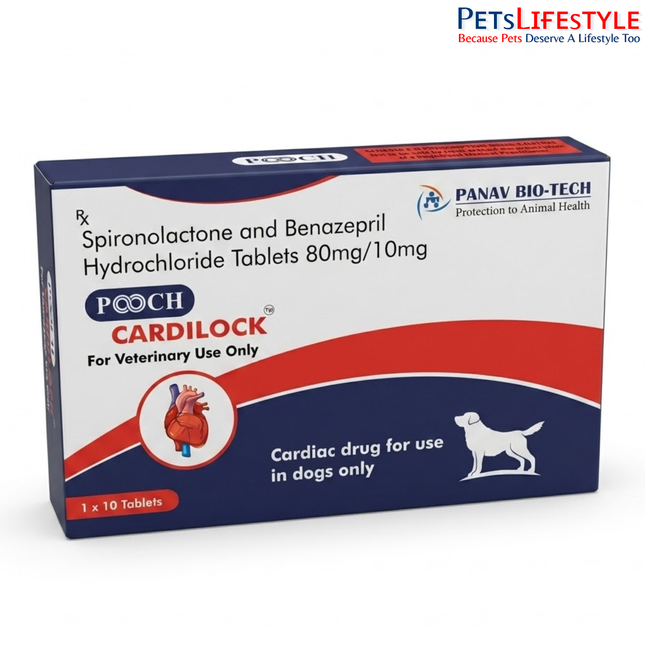 POOCH Cardilock 80mg (10 Tablets) Cardiac Care for Dogs