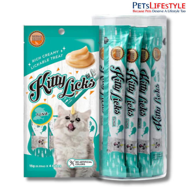 Rena’s Kitty Licks Tuna Creamy Cat Treat – Rich Creamy Lickable Treat