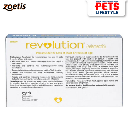 Zoetis Revolution Cat Spot on (complete 5-in-1 parasite protection for cats)