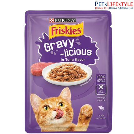 Purina Friskies Gravy-licious Tuna Flavor Wet Cat Food 70g