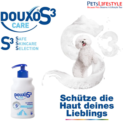 Douxo S3 Care Shampoo for Dogs & Cats 200ml | Ultra-Gentle Hydrating Shampoo for Regular Hygiene & Sensitive Skin
