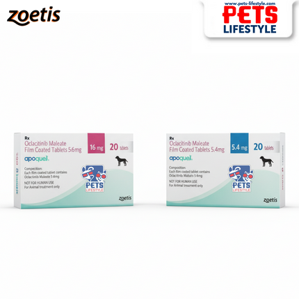 Zoetis Apoquel 5.4 mg & 16 mg – Fast Allergy & Itch Relief for Dogs