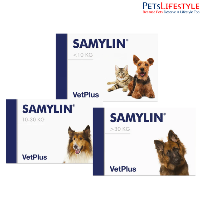 Vetplus Samylin Liver Support Nutraceutical Supplement for Dogs & Cats (30 Tablets)