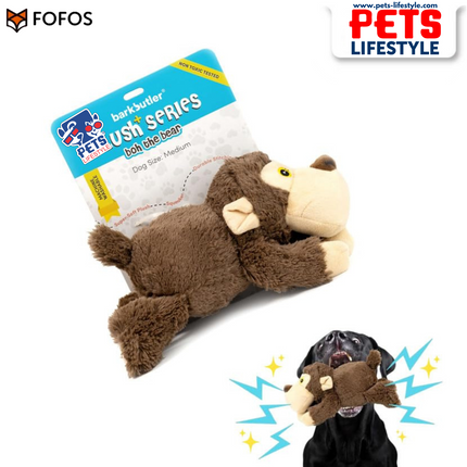 FOFOS Barkbutler Boh The Bear Plush Dog Toy | Durable Squeaky Plush Toy