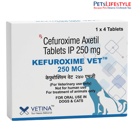 Vetina Kefuroxime Vet 250 mg Tablets for Dogs and Cats