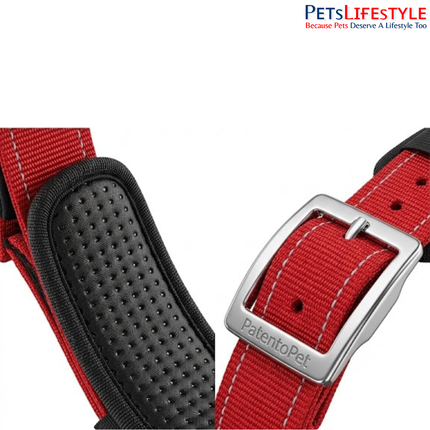 Patento Pet Soft Padded Dog Collar with Integrated Leash | Reflective Weatherproof Collar for Dogs