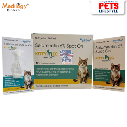 Medilogy KITTY EC – Selamectin 6% Spot On (0.5 mL) for Cats & Kittens