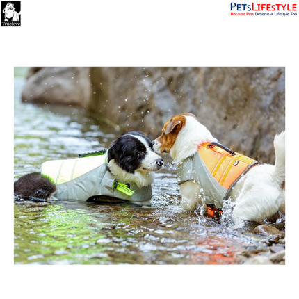 Truelove Dog Life Jacket – Orange – Waterproof Safety Swim Vest