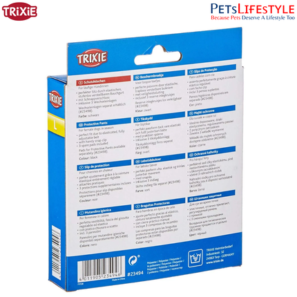 Trixie Protective Pants for Dogs – Adjustable Hygiene Pants for Heat, Incontinence & Recovery