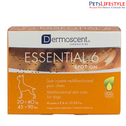 Savavet Dermoscent Essential 6 Spot-On for 20 to 40kg Skin & Coat Care Care for Dogs