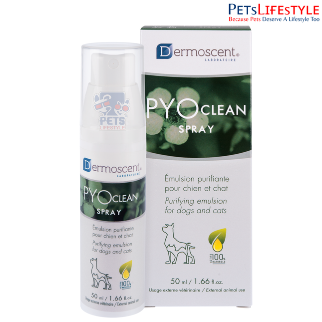 Dermoscent PYOclean Spray for Dogs & Cats – Purifying Skin Infection Care (50 ml)