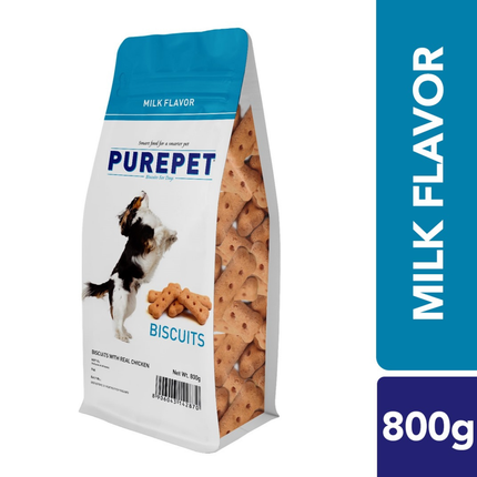 Purepet Treat Milk Flavor Biscuit Dog Treats Pouch 800g