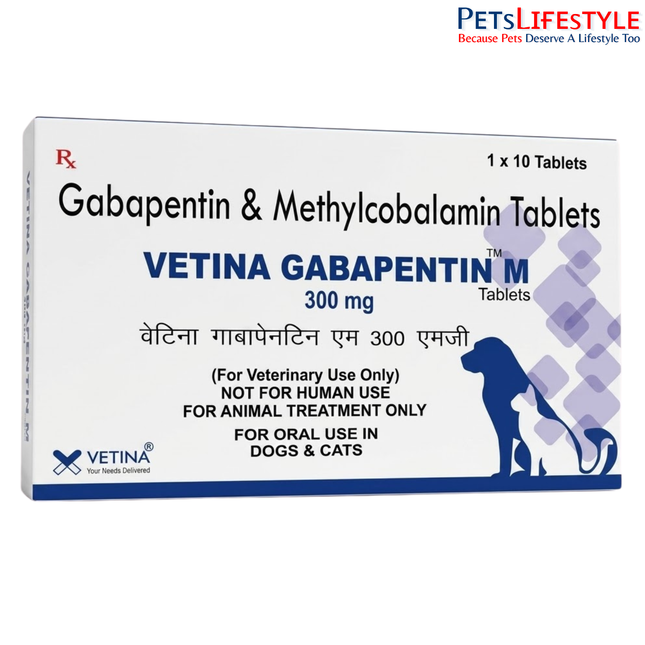 Vetina Gabapentine-M 300 mg Tablets for Dogs and Cats 10 Tablets