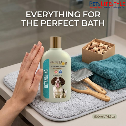 Oh My Dog De-Tangling Pet Shampoo 500 ml – Paraben-Free Shampoo for Dogs & Puppies