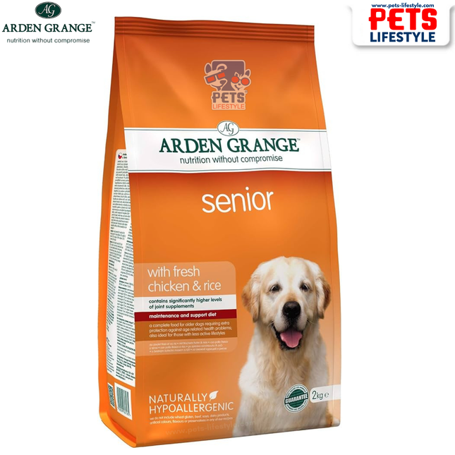 Arden Grange Senior with Fresh Chicken & Rice – Premium Nutrition for Senior Dogs