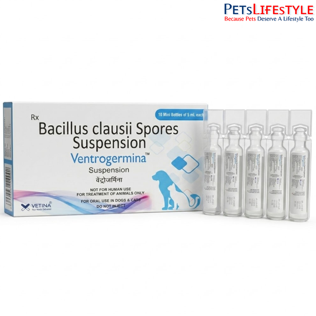 Vetina Ventrogermina Probiotic Suspension for Dogs and CatsMini Bottles