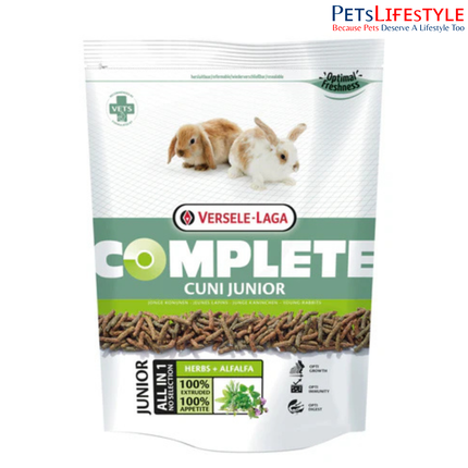 Versele-Laga Complete Cuni Junior Rabbit Food – High-Protein Diet for Young Rabbits (0–8 Months)