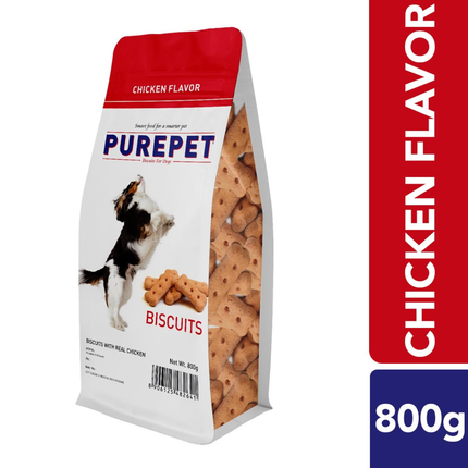 Purepet Treat Chicken Flavor Real Chicken Biscuit Dog Treats Pouch 800g