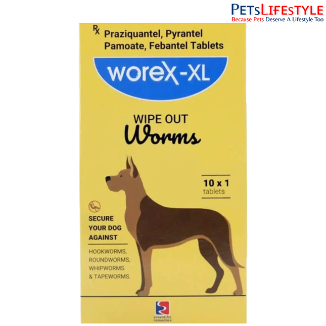 Scientific Remedies Worex XL Dewormer Tablets for Dogs