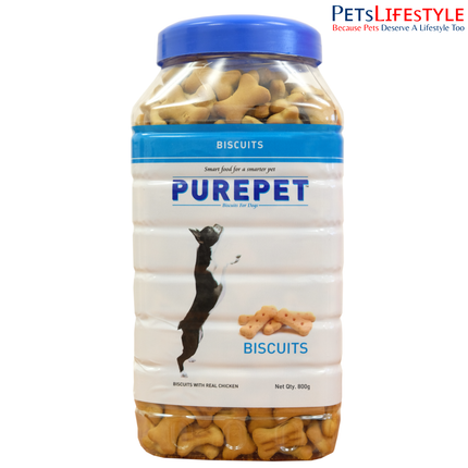 Purepet Milk Flavour Real Chicken Biscuit Dog Treats 800 g
