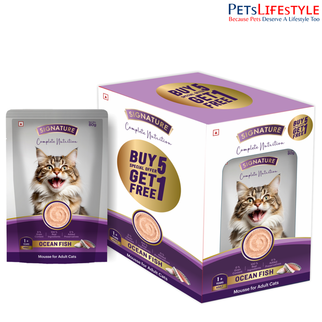 Signature Ocean Fish Mousse Cat 80g (5+1 Pack)