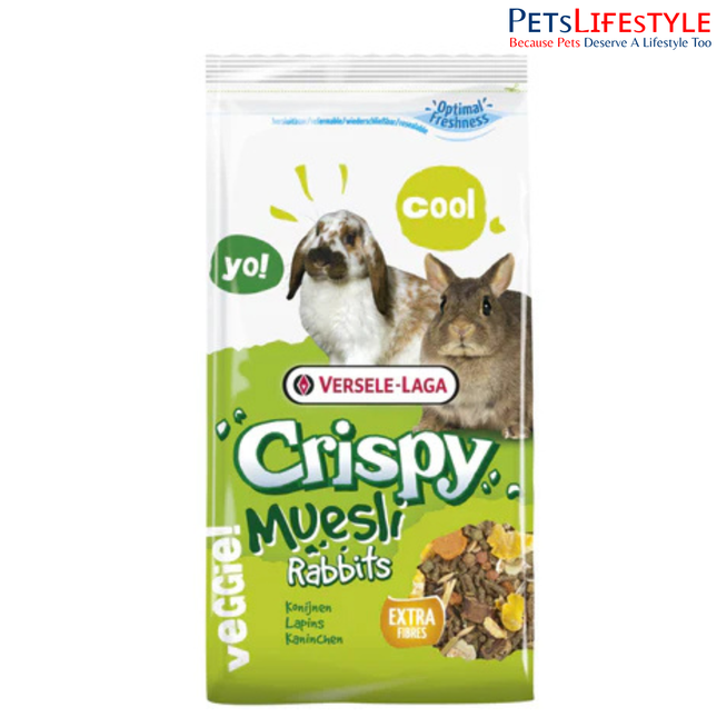 Versele Laga Crispy Muesli Rabbit Food – Fibre-Rich Premium Rabbit Mix