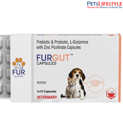 FURGUT™ Capsules for Dogs & Cats – Advanced Probiotic Gut Health Supplement with 3 Billion CFU | Capsules
