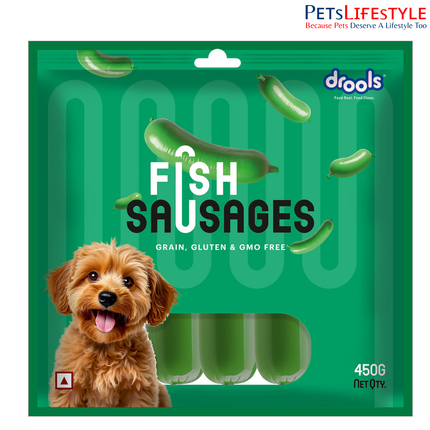 Drools Fish Sausages Dog Treat 450g