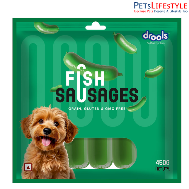Drools Fish Sausages Dog Treat 450g