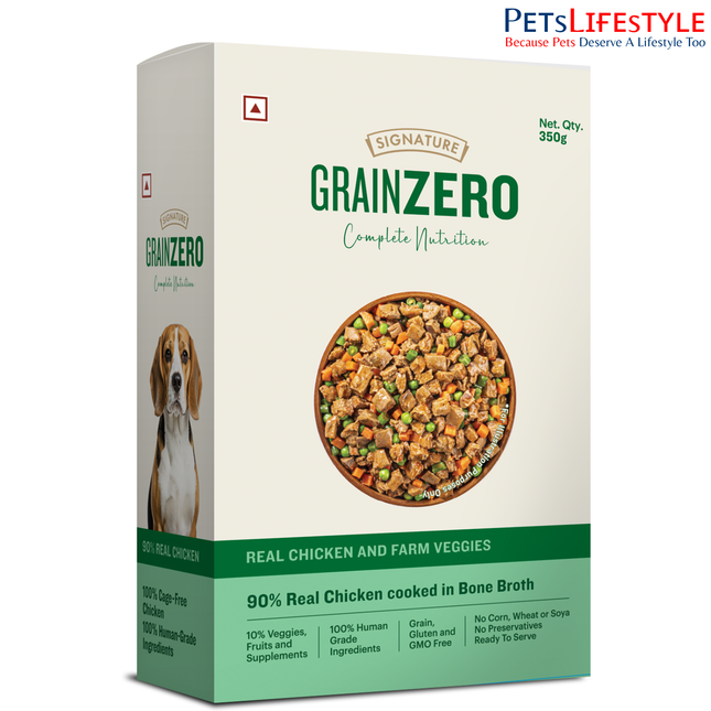 Grain Zero Real Chicken & Veggies Grain-Free Fresh Dog Food 350g